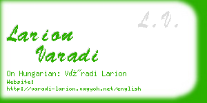 larion varadi business card